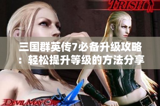 三国群英传7必备升级攻略：轻松提升等级的方法分享
