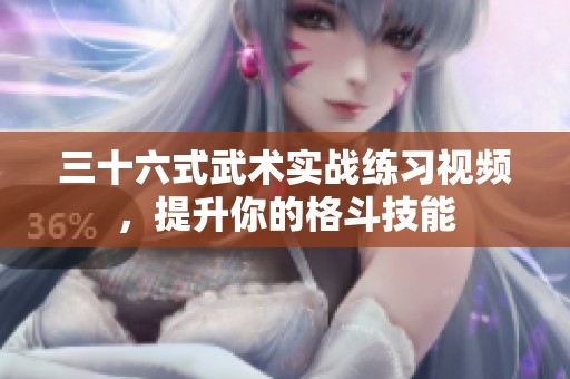 三十六式武术实战练习视频，提升你的格斗技能