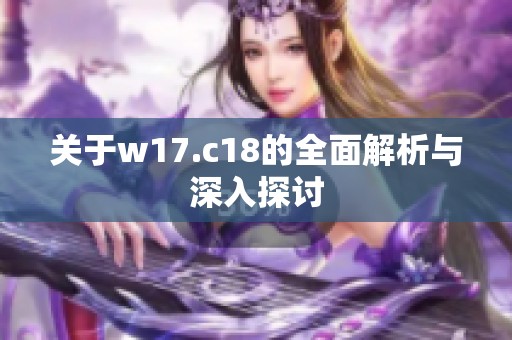关于w17.c18的全面解析与深入探讨