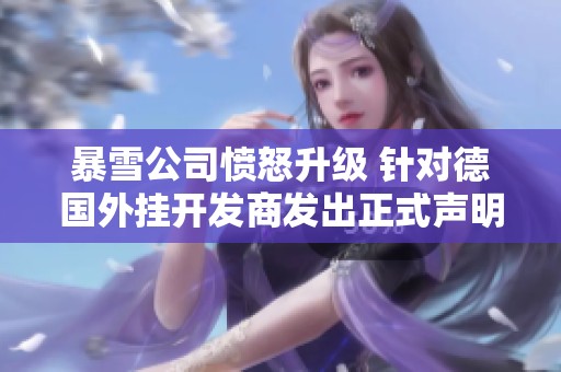 暴雪公司愤怒升级 针对德国外挂开发商发出正式声明