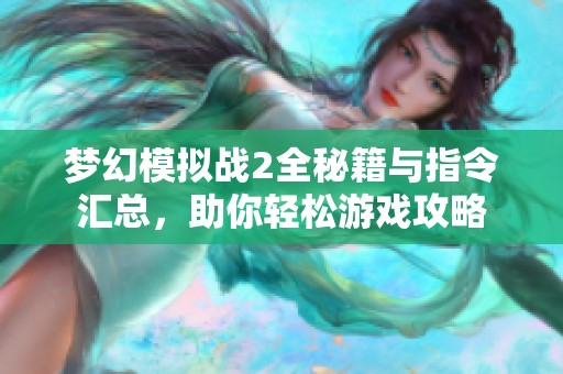 梦幻模拟战2全秘籍与指令汇总，助你轻松游戏攻略