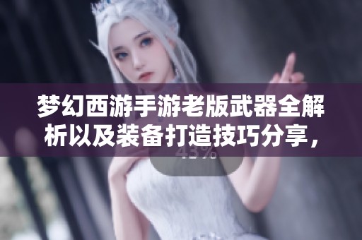 梦幻西游手游老版武器全解析以及装备打造技巧分享，让你玩得更畅快！